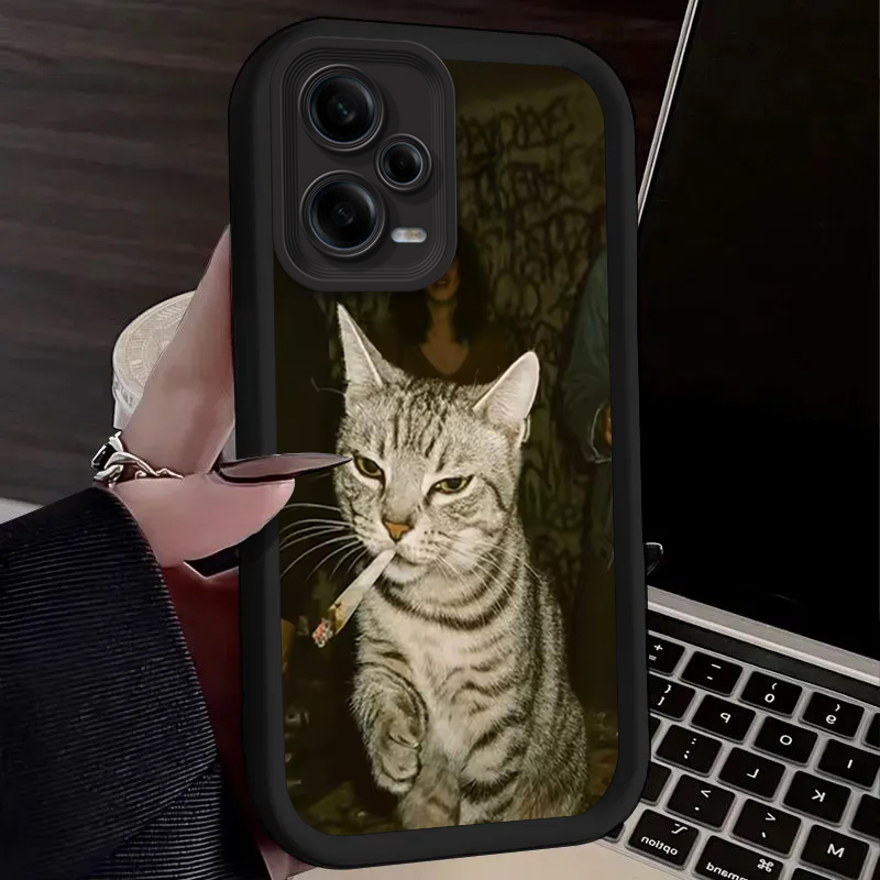 Trendy Cat Smoking Phone Case  - Receipt Printer Thermal ulasan dan harga