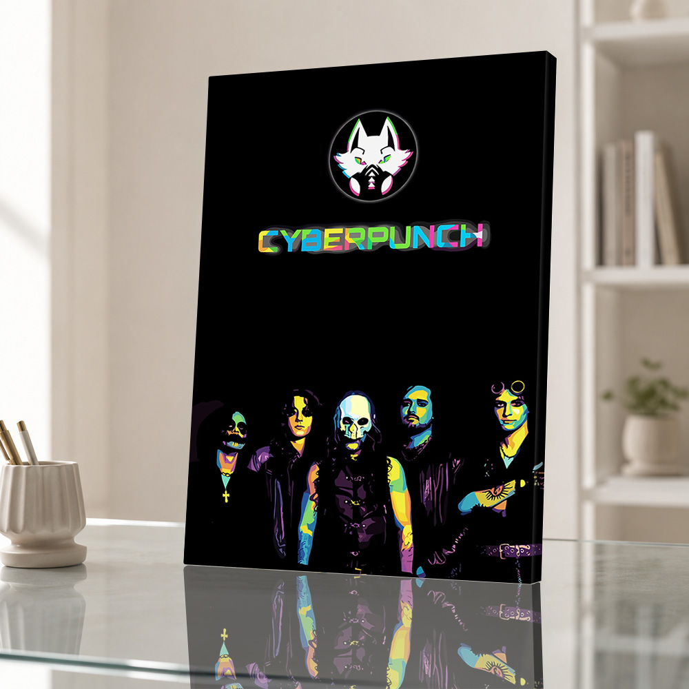 Cyberpunk Canvas Print Poster  - Office Technologies ulasan dan harga
