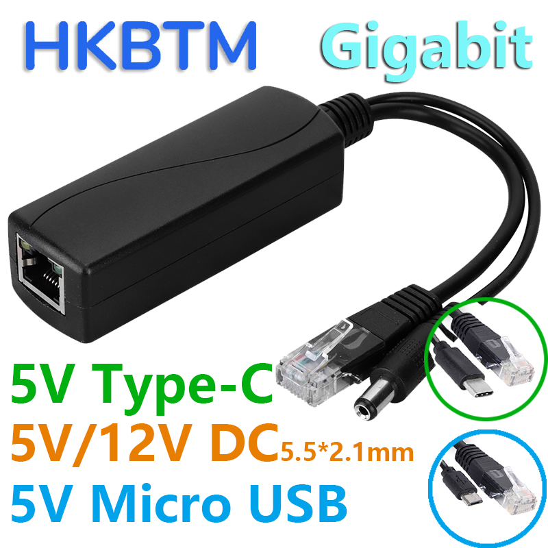 HKBTM Gigabit PoE Splitter for - Power Over Ethernet ulasan dan harga