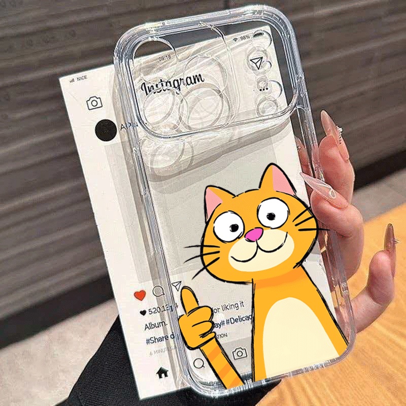 Cute Cartoon Orange Cat Phone  - Receipt Printer Thermal ulasan dan harga